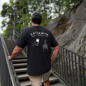 Vintage Black T-shirt - Cats & Wine Make Everything Fine