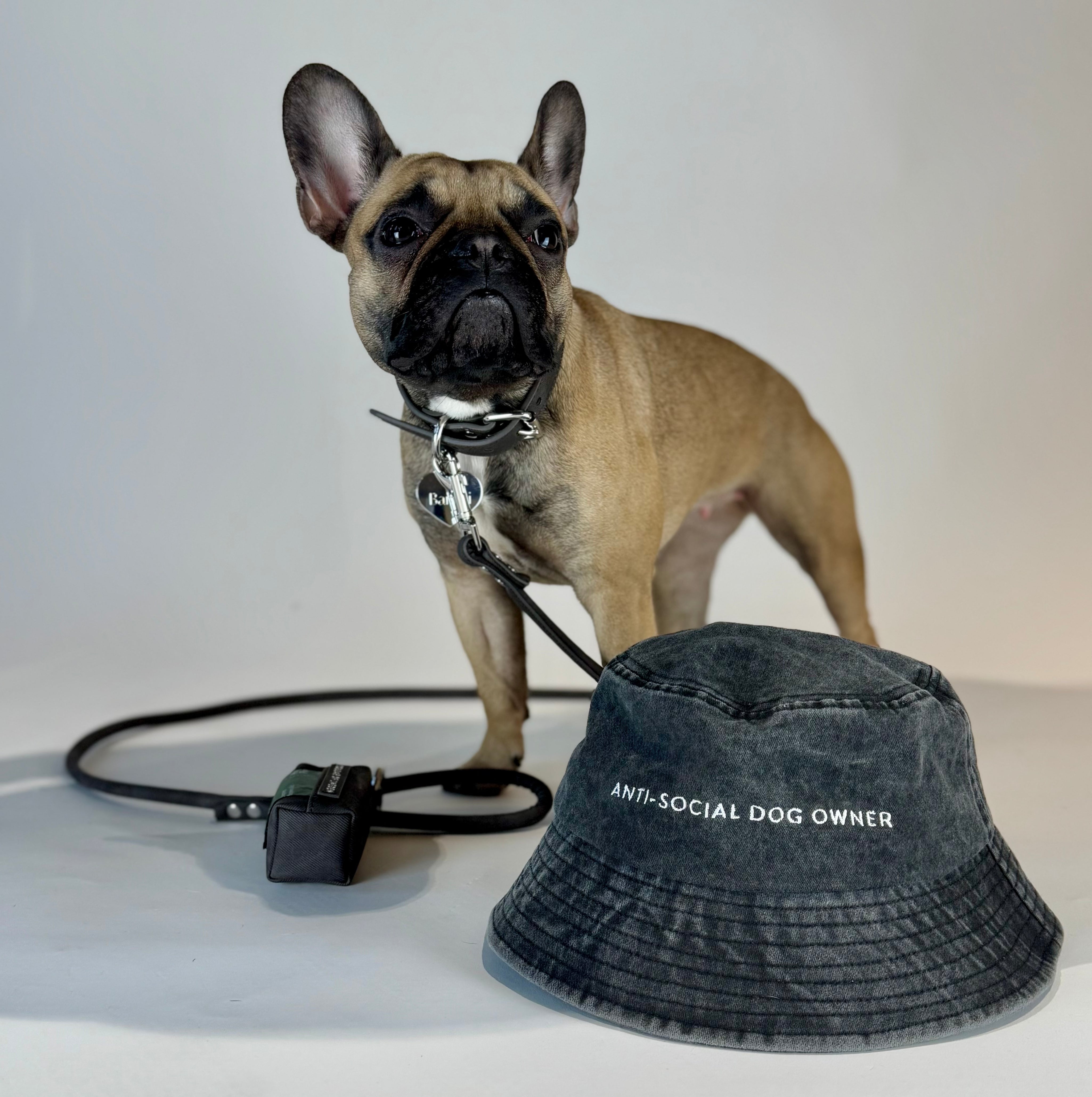 Black Denim Bucket Hat - Anti-Social Dog Owner
