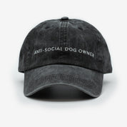 Black Denim Cap - Anti-Social Dog Owner
