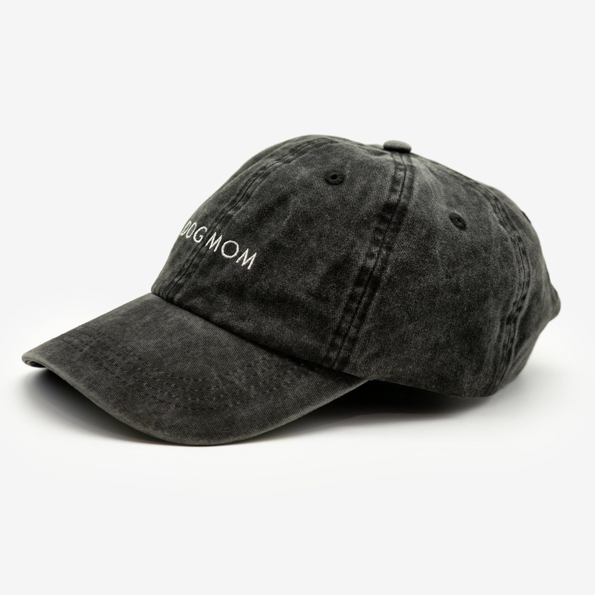Black Denim Cap - Dog Mom