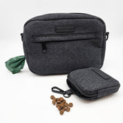 Black Denim Dog Walking Bag - Crossbody