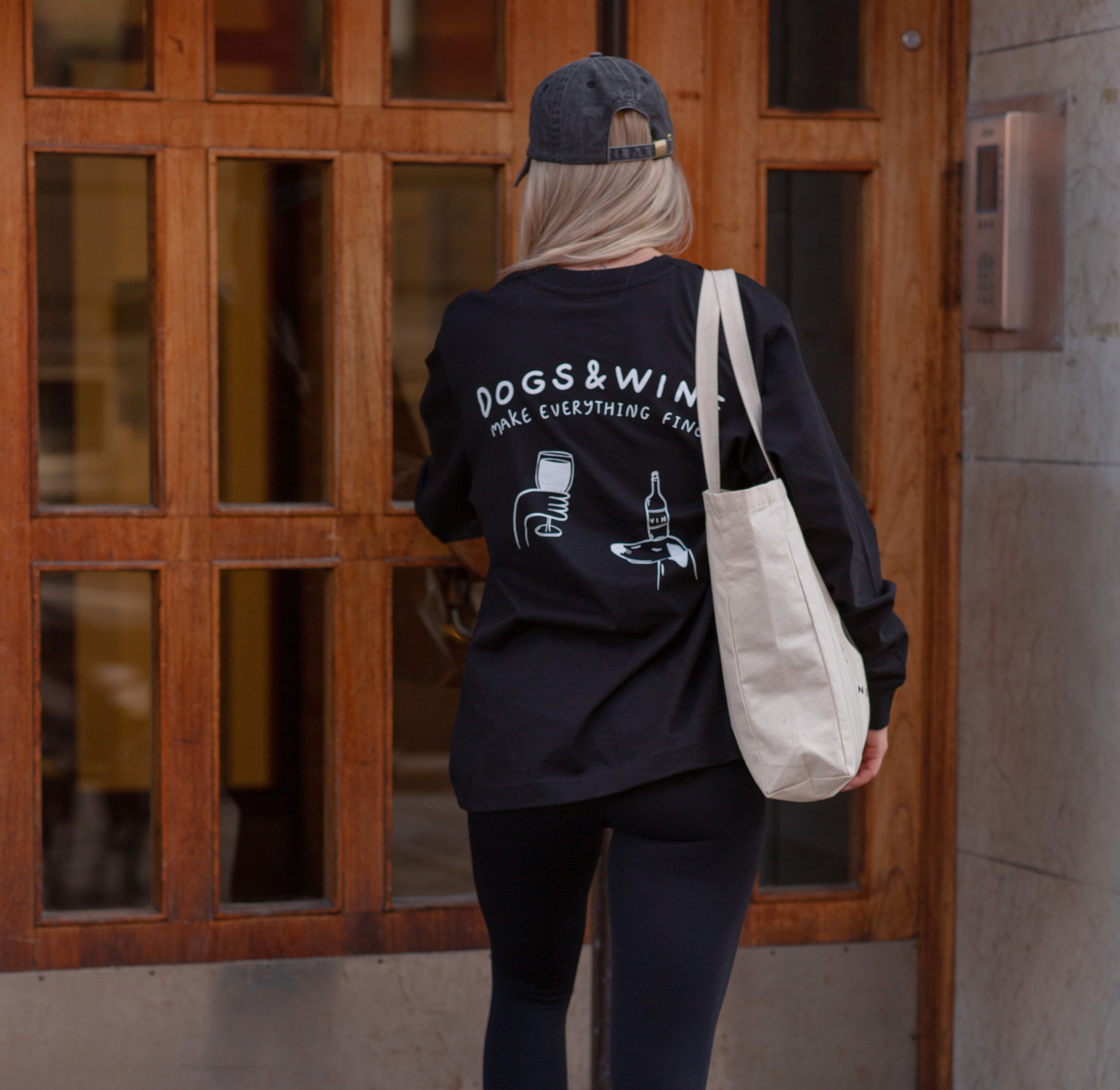 Black Long Sleeve - Dogs & Wine Make Everything Fine