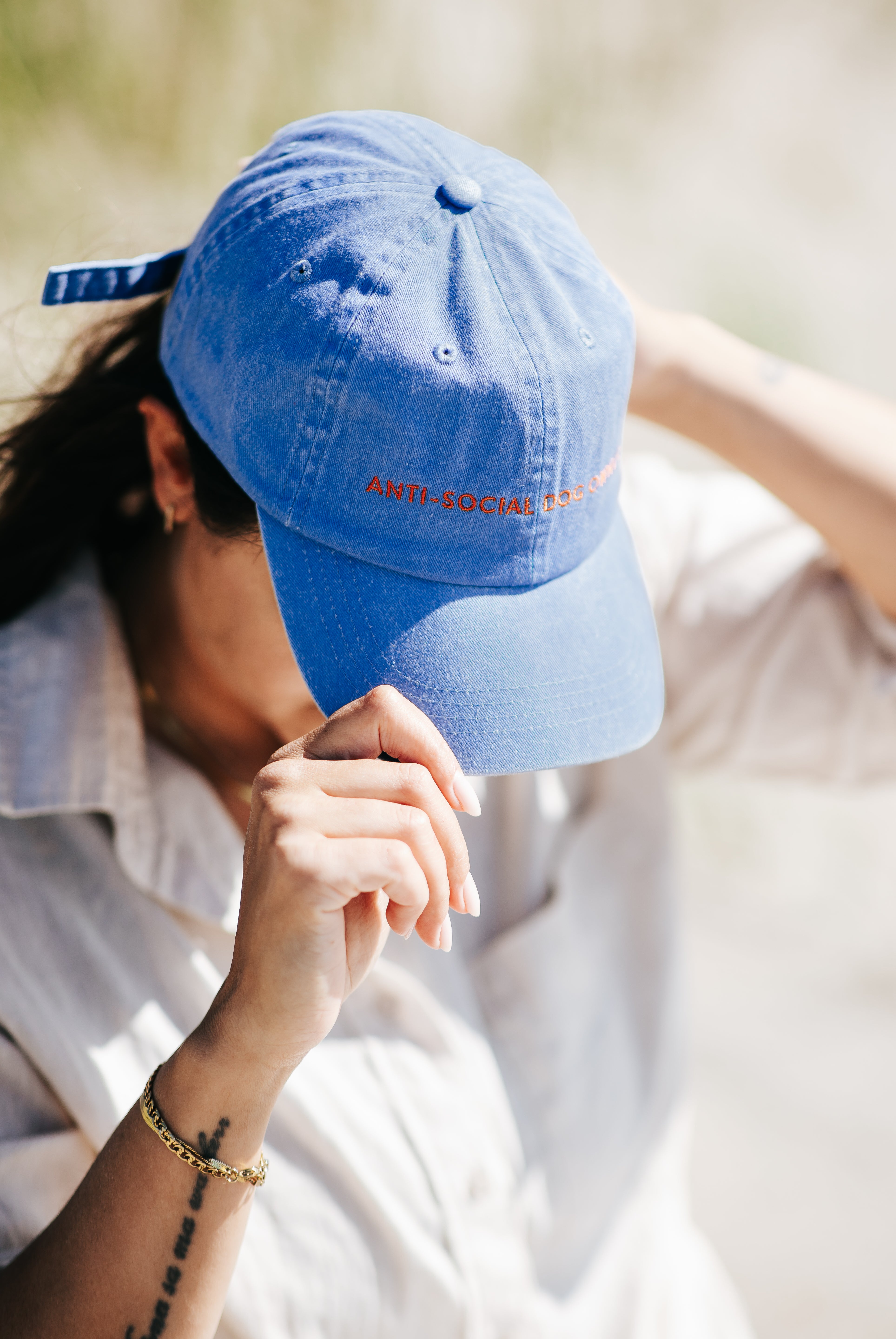 Blue Denim Cap - Anti-Social Dog Owner