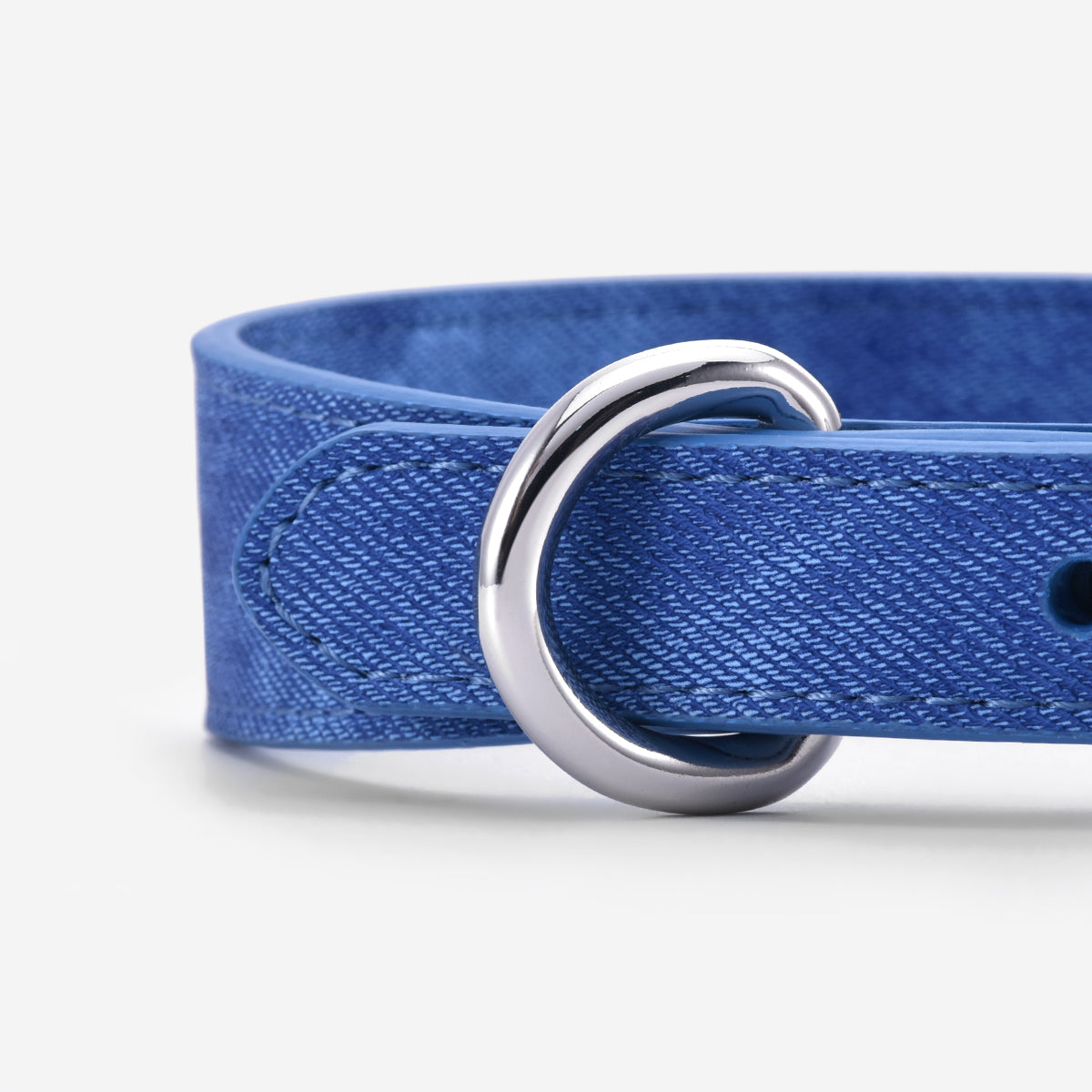 Blue Denim Dog Collar Thin