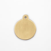 Engraved Dog Tag - Brass Circle