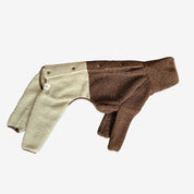 Beige & Brown Sighthound Fleece Onesie