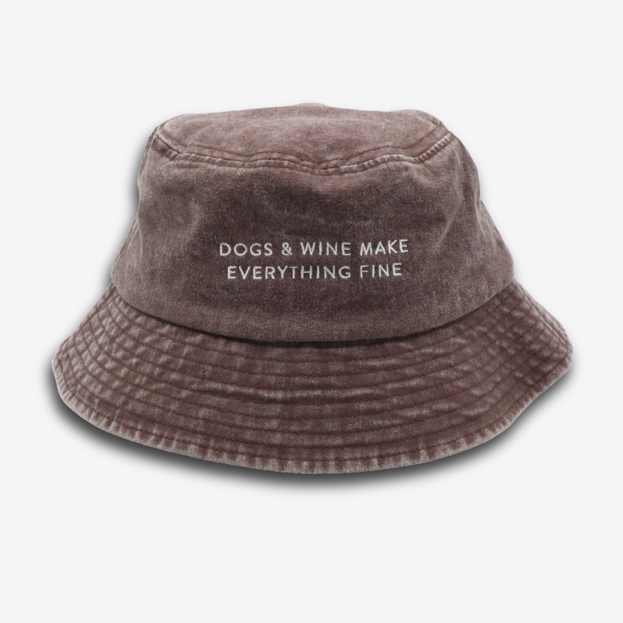 brown-denim-bucket-hat-dogs-and-wine-make-everything-fine-front.jpg