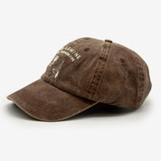 Brown Denim Cap - Logo "Dogs & Wine Make Everything Fine"