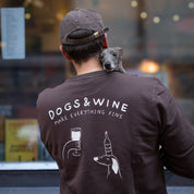 Brown Sweatshirt - Dogs & Wine Make Everything Fine