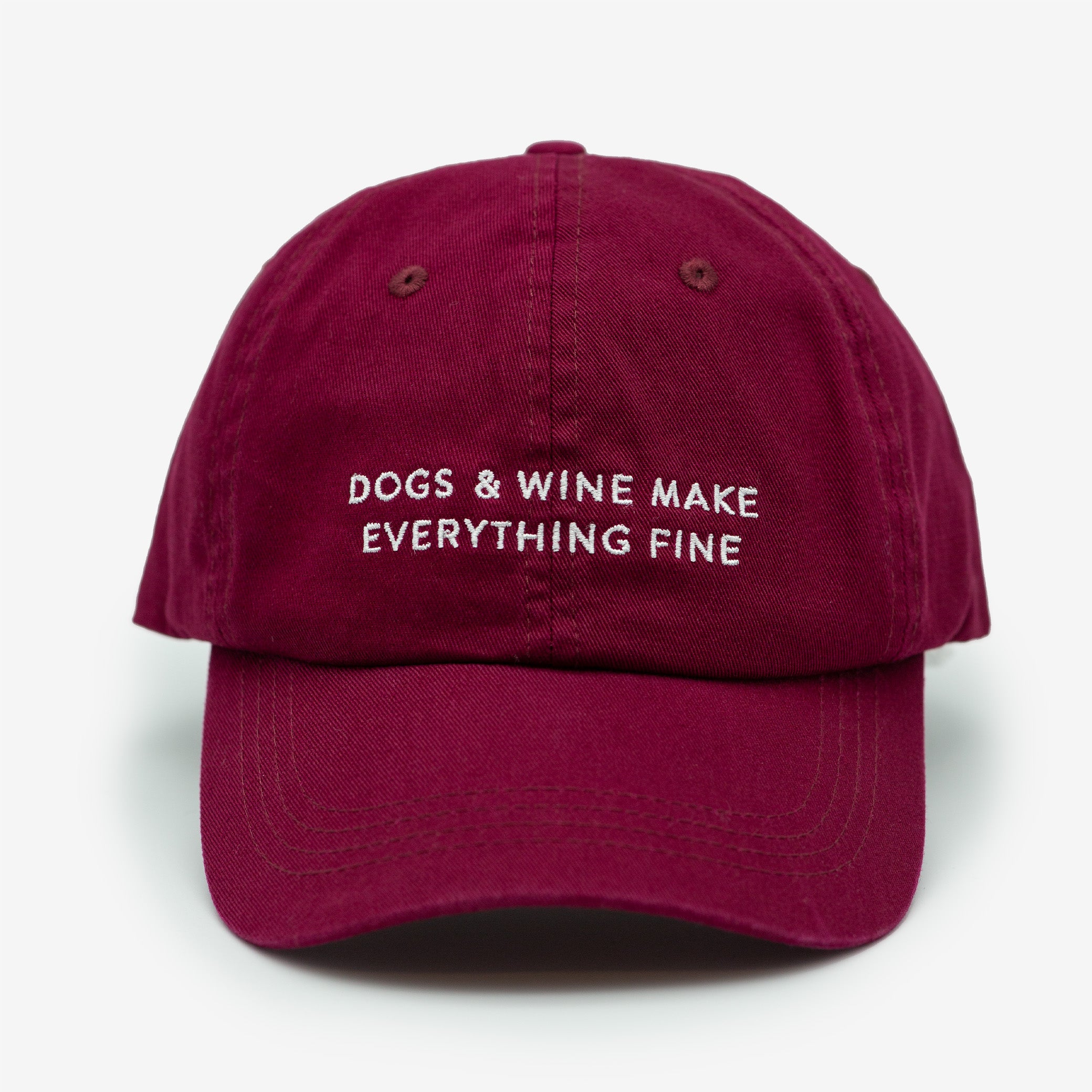 burgundy-denim-cap-dogs-and-wine-make-everything-fine-front.jpg