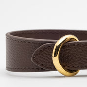 Coffee Brown Dog Collar Thin