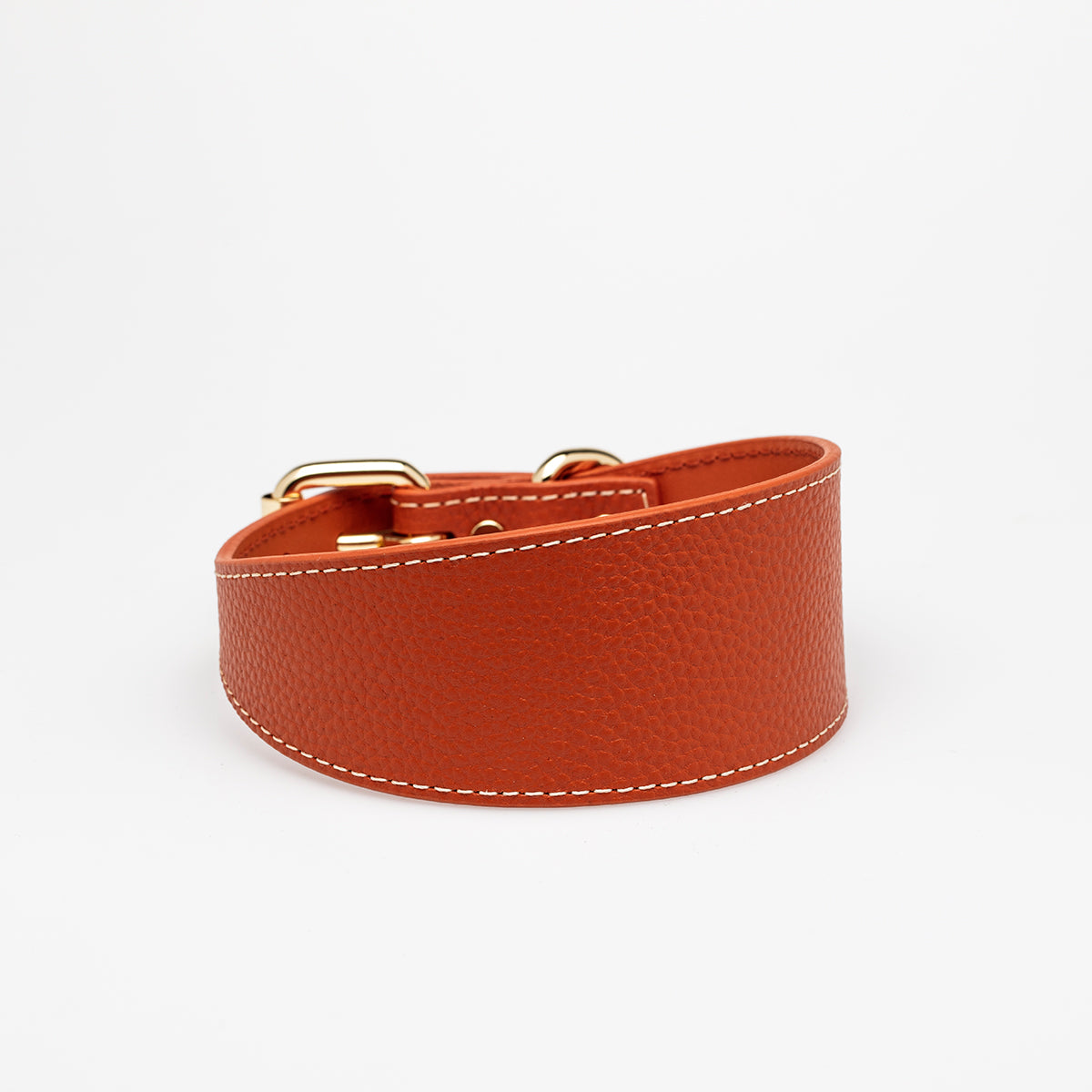 Cognac Dog Collar Wide