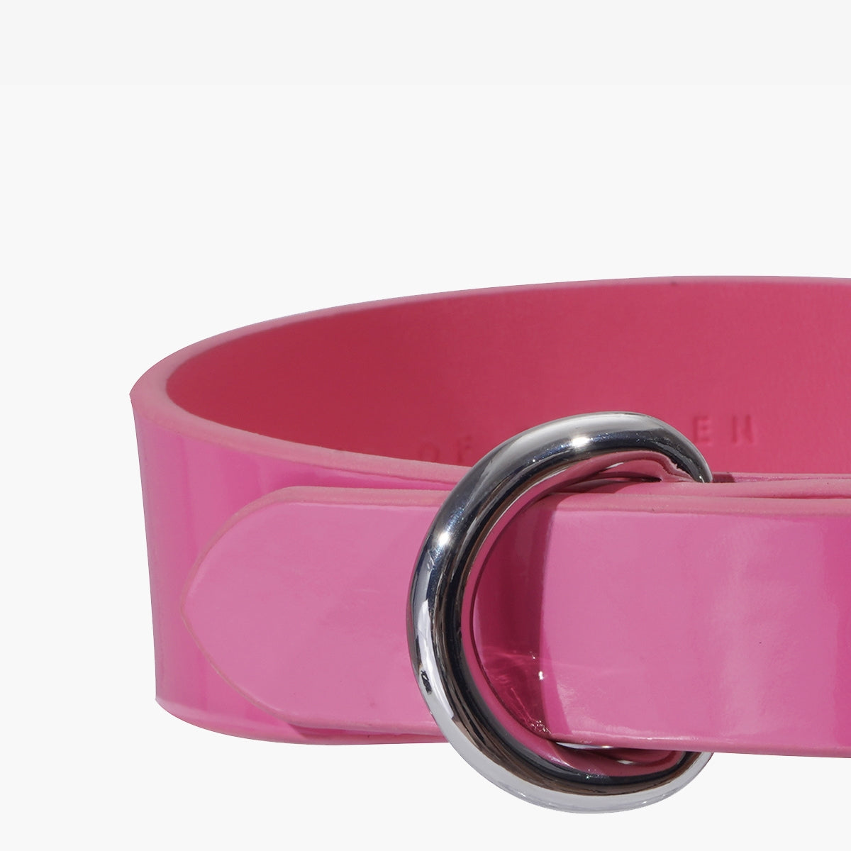 Glossy Pink Dog Collar Thin