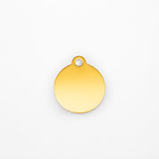 Engraved Dog Tag - Gold Circle