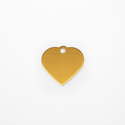 Engraved Dog Tag - Gold Heart