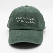 Green Denim Cap - I Was Normal Two Dogs Ago