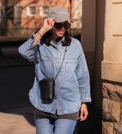 Sivo džins platno kapa s šiltom - Dogs & Wine Make Everything Fine 