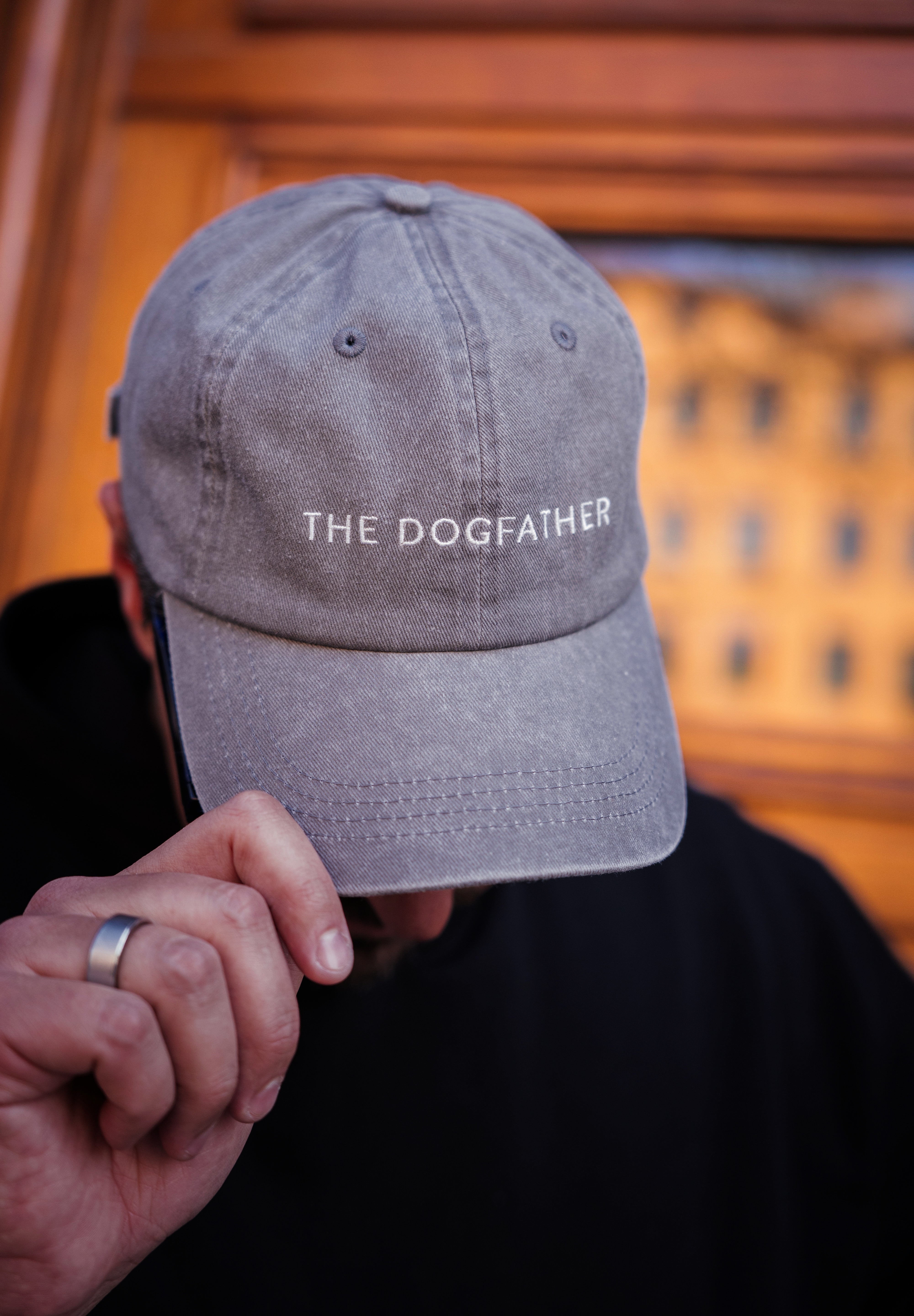 Siv denim kapa s šiltom - The Dogfather 