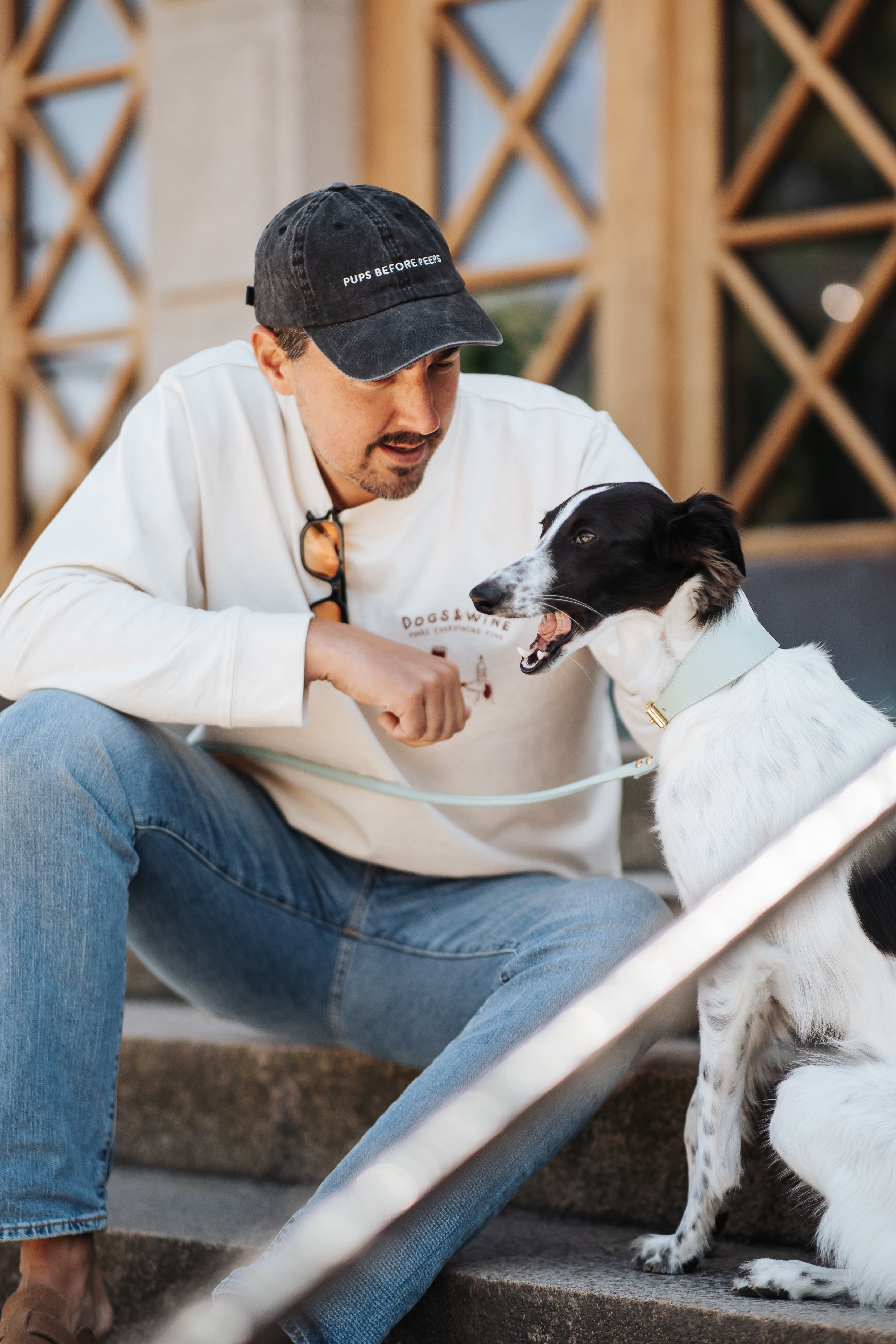 Off-White Long Sleeve - Dogs & Wine Make Everything Fine