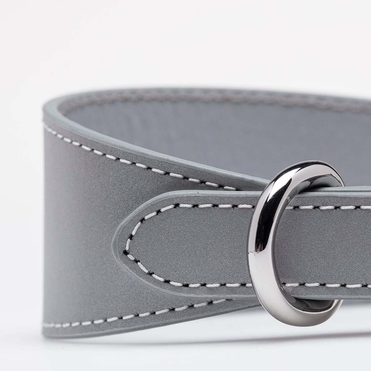 Reflective Silver Dog Collar Wide