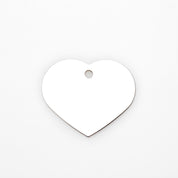 Engraved Dog Tag - Premium Silver Heart
