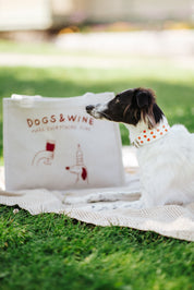 Beige Premium Tote Bag - Dogs & Wine Make Everything Fine