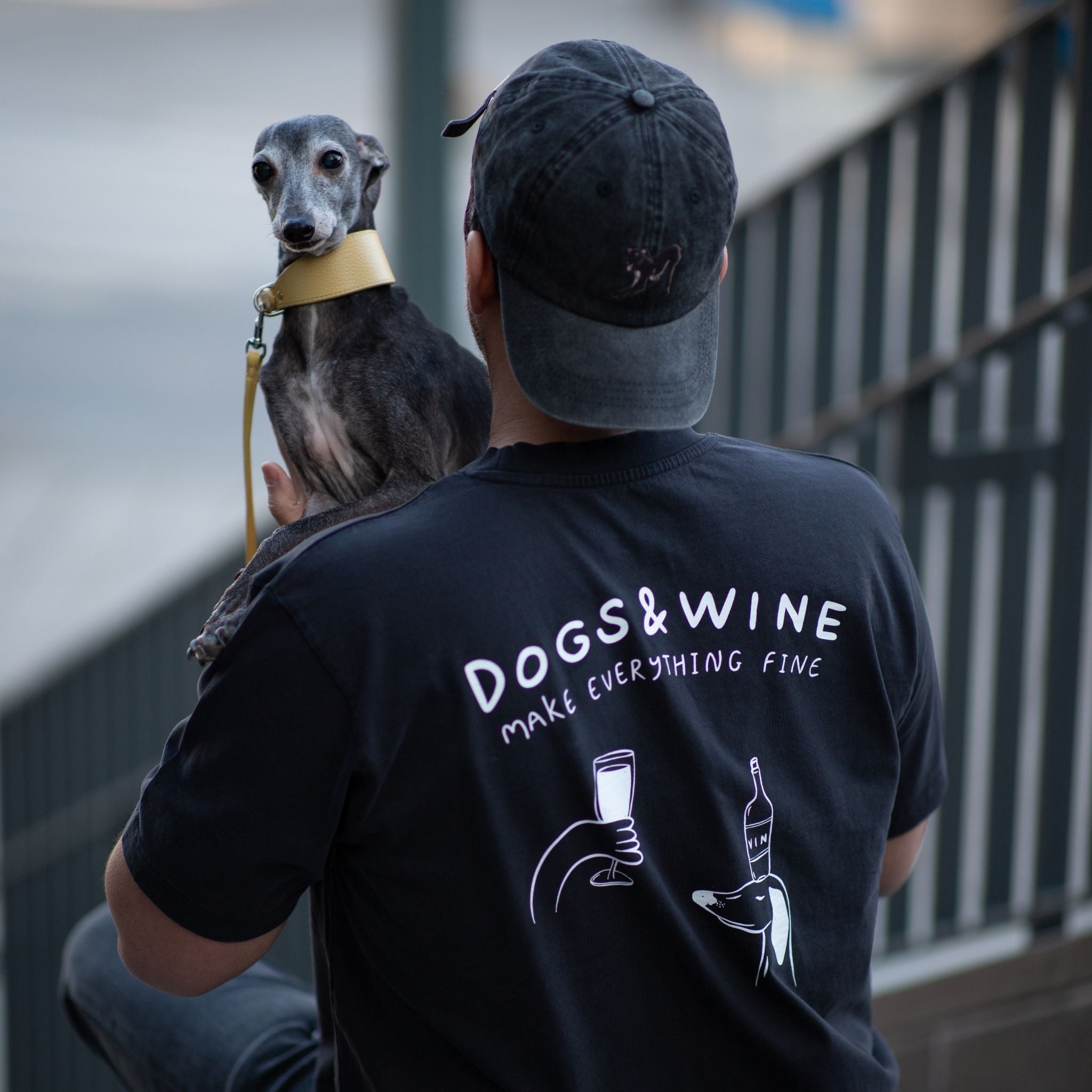 Vintage Black T-shirt - Dogs & Wine Make Everything Fine