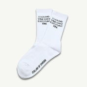White Tube Socks - Dogs And Wine Make Everything Fine